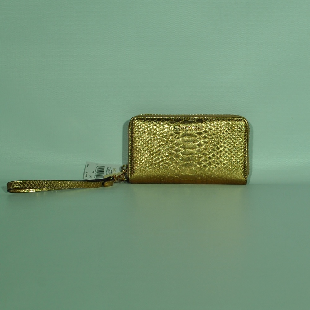 Michael Kors Gold embossed multi-function wallet